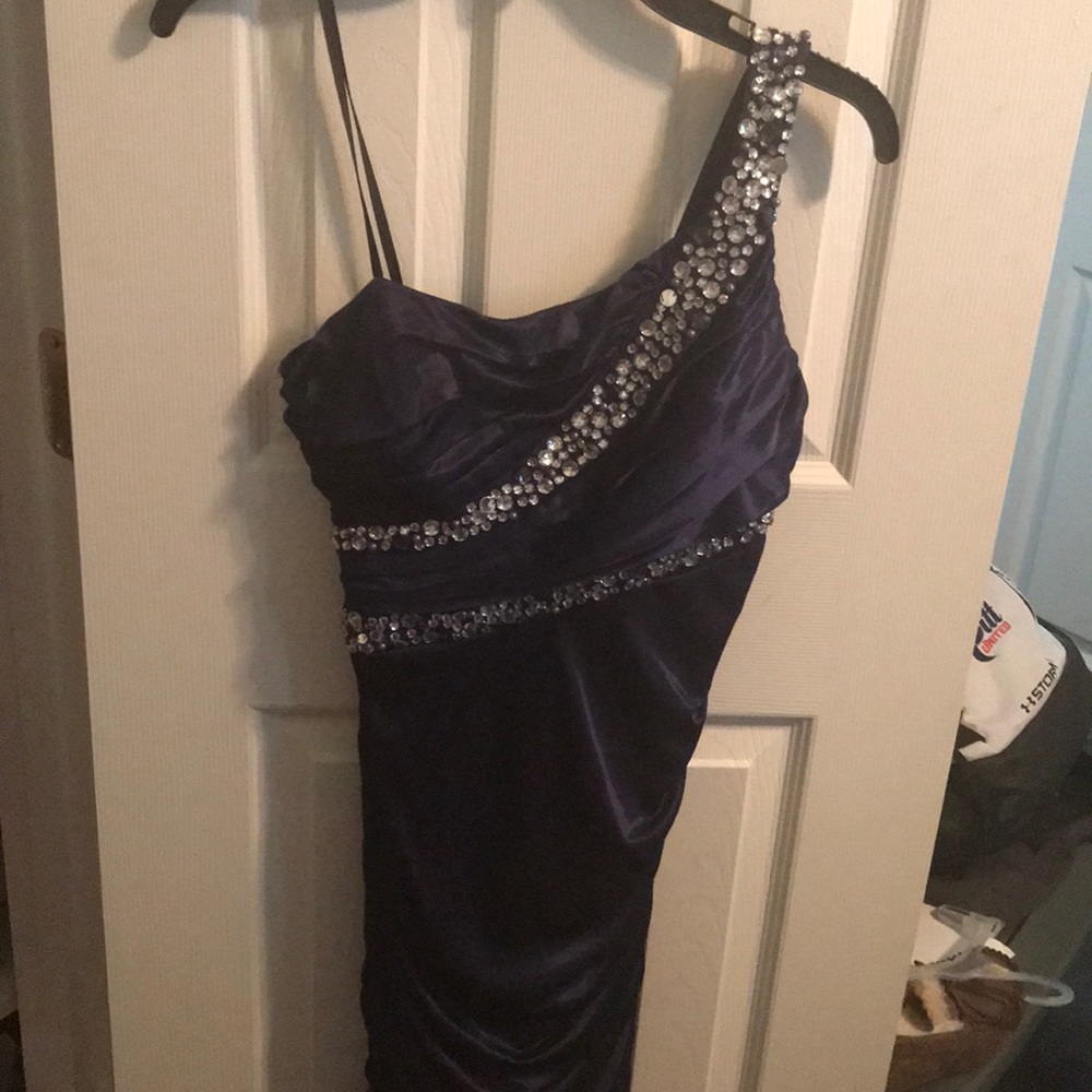 Blue/purple shirt prom dress